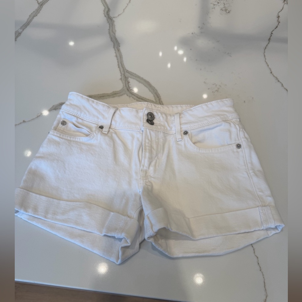 Hudson Croxley Mid Thigh Short - White - Size 24 - Picture 6 of 11